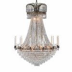 Hanglamp kroonluchter goud & opaalglas G9 fitting &apos;Fonti&apos;