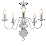 VidaXL Kroonluchter wit metaal 8 x e14 lampen