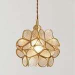 Vintage LED Bloemenkroonluchter Van Glas
