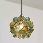 Vintage LED Bloemenkroonluchter Van Glas