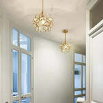 Vintage LED Bloemenkroonluchter Van Glas