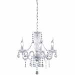 LED Kroonluchter - Trion Lucy - E14 Fitting - 5-lichts - Rond - Transparant - Aluminium