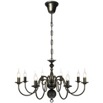 VidaXL Kroonluchter zwart metaal 8 x e14 lampen
