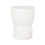 MUST Living Krukje Fluted Cement, 30cm - Wit