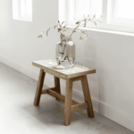 MUST Living Krukje Herringbone Teakhout, 60cm - Naturel