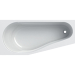 Duravit Cape Cod kunststof bad acryl back to wall 190x90x64cm met aangevormd paneel wit 700364000000000