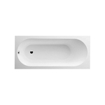 Hoesch Singlebath Uno kunststof bad acryl rechthoekig 176.6x75cm z. poten wit