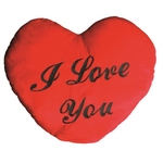 I Love You hartjes kussen - rood - 35 cm - Valentijnsdag - Cadeau