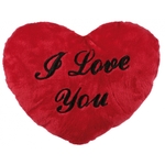 Pluche I Love You hartjes kussen - 60 cm - knuffelkussen - valentijnsdag cadeau - versiering