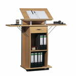 Witte/transparante ladeblok/bureau organizers met 3 lades 39 x 29 x 59 cm - Ladeblok