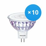 Voordeelpak 10x Philips Master Value LEDspot GU5.3 MR16 7.5W 621lm 36D - 927 Zeer Warm Wit | Beste Kleurweergave - Dimbaar - Vervangt 50W