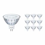 Voordeelpak 10x Philips Master Value LEDspot GU5.3 MR16 5.8W 490lm 60D - 940 Koel Wit | Beste Kleurweergave - Dimbaar - Vervangt 35W