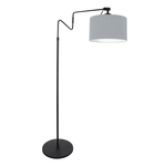 Steinhauer Vloerlamp Bloeba zwart met lichtblauwe kap 4166ZW