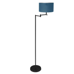 Steinhauer Vloerlamp Bella zwart met blauwe kap 3891ZW