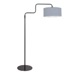 Steinhauer Vloerlamp Bella zwart met lichtblauwe kap 3893ZW