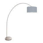 Steinhauer Vloerlamp Bella metaal met lichtblauwe kap 3882ST