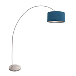 Steinhauer Booglamp Sparkled light wit met lichtblauwe kap 3928W