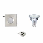 LED Spot Set - Aigi - GU10 Fitting - Waterdicht IP65 - Inbouw Vierkant - Mat Wit - 82mm - Philips - MASTER 927 36D VLE - 4.9W - Warm Wit 2200K-2700K - DimTone Dimbaar
