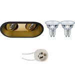 LED Spot Set - Pragmi Pollon Pro - GU10 Fitting - Inbouw Vierkant - Mat Goud - Verdiept - 82mm - Philips - MASTER 927 36D VLE - 3.7W - Warm Wit 2200K-2700K - DimTone Dimbaar