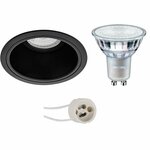 LED Spot Set - Pragmi Zano Pro - GU10 Fitting - Inbouw Vierkant - Mat Zwart - Kantelbaar - 93mm - Philips - MASTER 927 36D VLE - 4.9W - Warm Wit 2200K-2700K - DimTone Dimbaar
