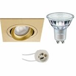 LED Spot Set - GU10 Fitting - Inbouw Vierkant - Mat Zwart - Kantelbaar 80mm - Philips - MASTER 927 36D VLE - 3.7W - Warm Wit 2200K-2700K - DimTone Dimbaar