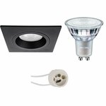 LED Spot Set - GU10 Fitting - Inbouw Vierkant - Mat Nikkel - Kantelbaar 80mm - Philips - MASTER 927 36D VLE - 4.9W - Warm Wit 2200K-2700K - DimTone Dimbaar