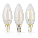 Nedis LED-Filamentlamp E14 | 4.5 W | 470 lm | 2700 K | 1 stuks - LBFE14C352 LBFE14C352