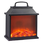 Solar LED-priklamp Flame zwart set 4 stuks