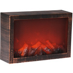 Sfeerhaard/open haard wit met led verlichting L33 x B10,5 x H21 cm