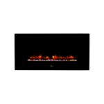 Sfeerhaard/open haard lantaarn zwart met led verlichting L12 x B12 x H18,5 cm