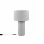 LED Tafellamp - Trion Balin - E27 Fitting - Rond - Grijs - Textiel