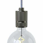 Fitting lamp design E27 donker gun metal gefreesd design