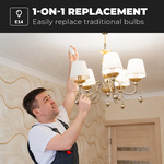E14 LED Lamp - 2,9 Watt 250 lumen - 2700K Warm wit licht - Kleine fitting - Vervangt 35 Watt - C37 kaarslamp