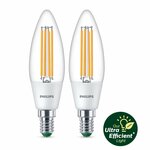 E14 LED Lamp - 2,9 Watt 250 lumen - 6500K daglicht wit licht - Kleine fitting - Vervangt 35 Watt - C37 kaarslamp