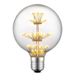 Edison Vintage LED lamp E27 LED filament lichtbron, Crystal Globe G95, 9.5/9.5/13.5cm, Helder, Retro LED lamp 1W 100lm 2300K, warm wit licht, geschikt voor E27 fitting