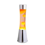 Fisura Lava Lamp - Chroom Met Oranje Lava
