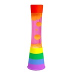 Fisura Lava Lamp - Regenboog Base Met Oranje Lava