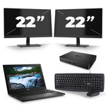 Lenovo ThinkPad T460s - Intel Core i5-6e Generatie - 14 inch - 8GB RAM - 240GB SSD - Windows 11 + 2x 22 inch Monitor
