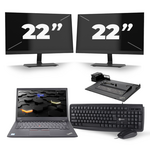 Dell Latitude E7240 - Intel Core i5-4e Generatie - 12 inch - 8GB RAM - 240GB SSD - Windows 11 + 3x 22 inch Monitor