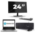 Dell Latitude E6430 - Intel Core i5-3e Generatie - 14 inch - 8GB RAM - 240GB SSD - Windows 10 + 3x 24 inch Monitor