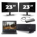 Fujitsu LifeBook U727 - Intel Core i7-7e Generatie - 12 inch - 16GB RAM - 256GB SSD - Windows 11 + 3x 24 inch Monitor
