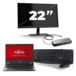 Fujitsu LifeBook U728 - Intel Core i7-8e Generatie - 12 inch - 16GB RAM - 256GB SSD - Windows 11 + 2x 24 inch Monitor