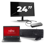 Fujitsu LifeBook U728 - Intel Core i7-8e Generatie - 12 inch - 16GB RAM - 256GB SSD - Windows 11 + 3x 24 inch Monitor