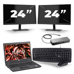 Fujitsu LifeBook U747 - Intel Core i5-6e Generatie - 14 inch - 8GB RAM - 256GB SSD - Windows 11 + 1x 22 inch Monitor