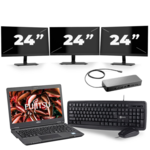 Fujitsu LifeBook U747 - Intel Core i5-6e Generatie - 14 inch - 8GB RAM - 256GB SSD - Windows 11 + 1x 23 inch Monitor