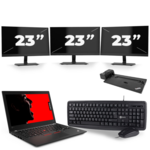 Fujitsu LifeBook U749 - Intel Core i5-8e Generatie - 14 inch - 16GB RAM - 256GB SSD - Windows 11 + 3x 24 inch Monitor