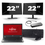 Fujitsu LifeBook U749 - Intel Core i5-8e Generatie - 14 inch - 16GB RAM - 256GB SSD - Windows 11 + 2x 24 inch Monitor