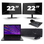 Lenovo ThinkPad L13 - Intel Core i3-10e Generatie - 13 inch - 4GB RAM - 256GB SSD - Windows 11 + 3x 23 inch Monitor