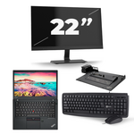 Lenovo ThinkPad T460 - Intel Core i5-6e Generatie - 14 inch - 8GB RAM - 256GB SSD - Windows 11 + 3x 24 inch Monitor