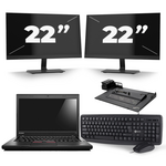 Lenovo ThinkPad T450 - Intel Core i5-5e Generatie - 14 inch - 8GB RAM - 256GB SSD - Windows 11 + 1x 23 inch Monitor